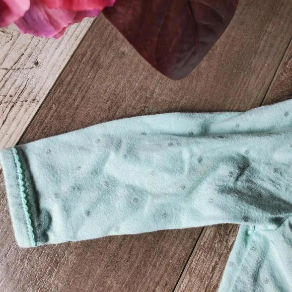 Just One You by Carter's Baby Girls Bodysuit Sleeper PJs Size 3M Mint Green - Picture 3 of 16
